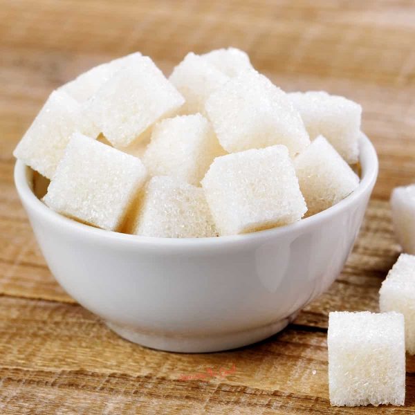 Sugar cube in bowl